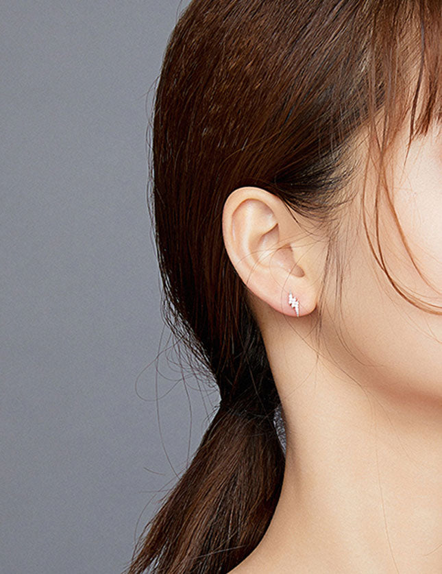 Sterling Silver Storm Stud Hypoallergenic Earrings