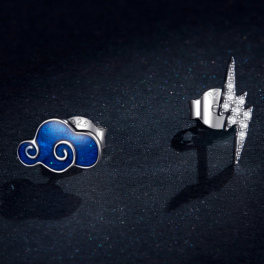 Sterling Silver Storm Stud Hypoallergenic Earrings