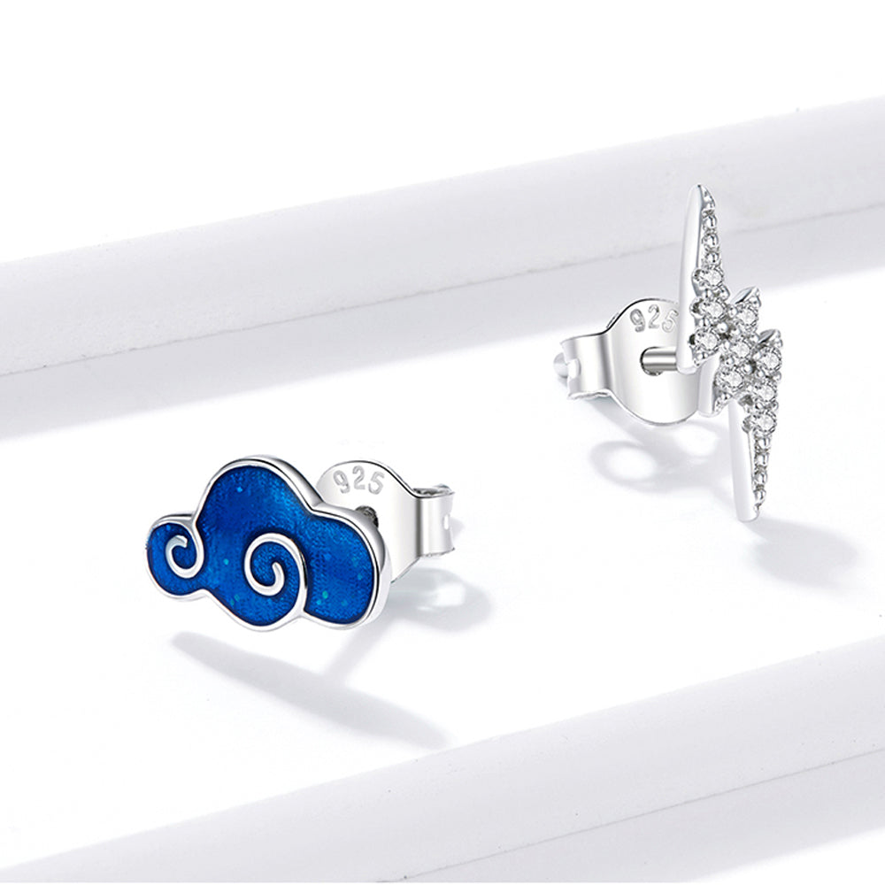 Sterling Silver Storm Stud Hypoallergenic Earrings