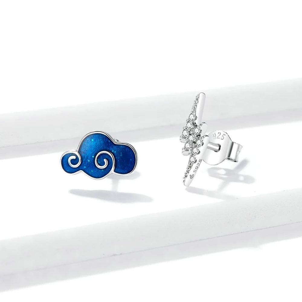 Sterling Silver Storm Stud Hypoallergenic Earrings