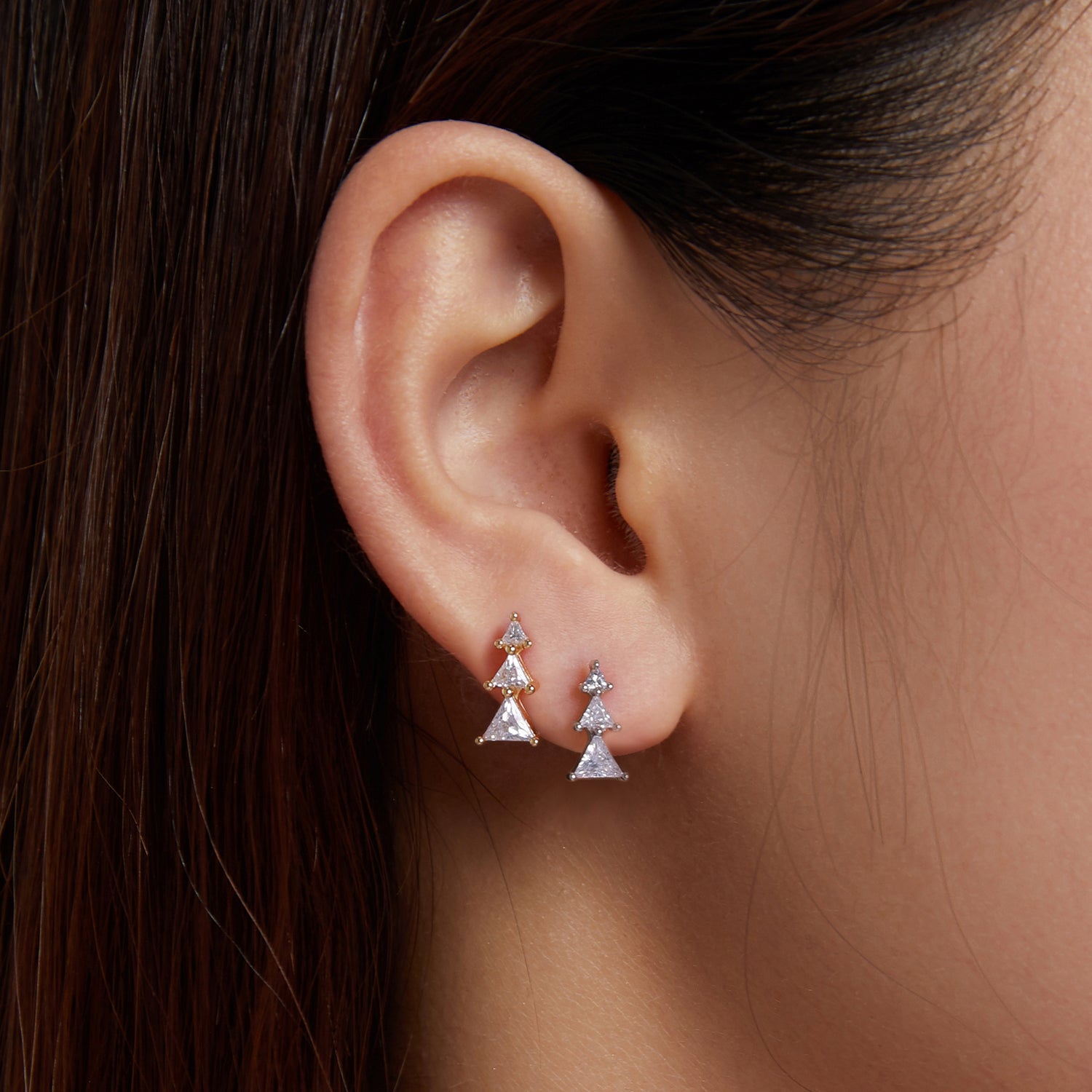 Sterling Silver Christmas Tree Stud Hypoallergenic Earrings