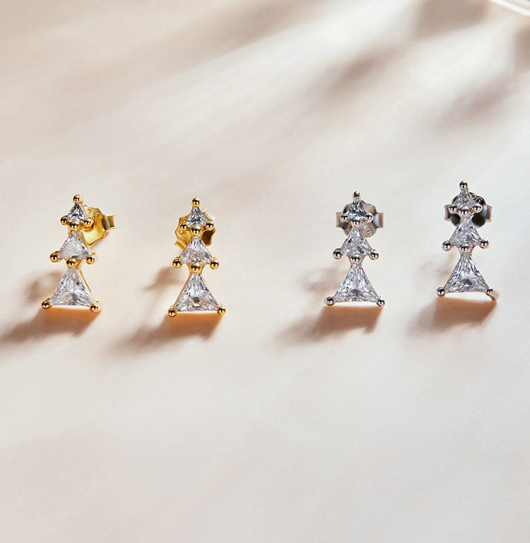 Sterling Silver Christmas Tree Stud Hypoallergenic Earrings
