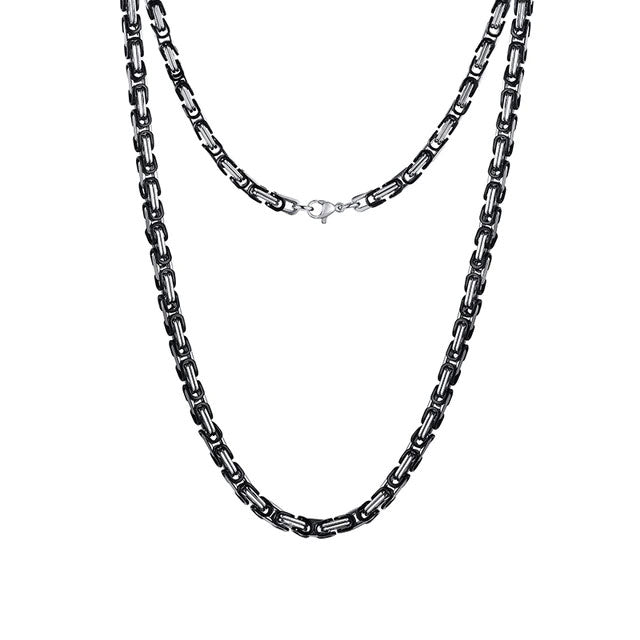 Stainless Steel Byzantine Chain Necklace
