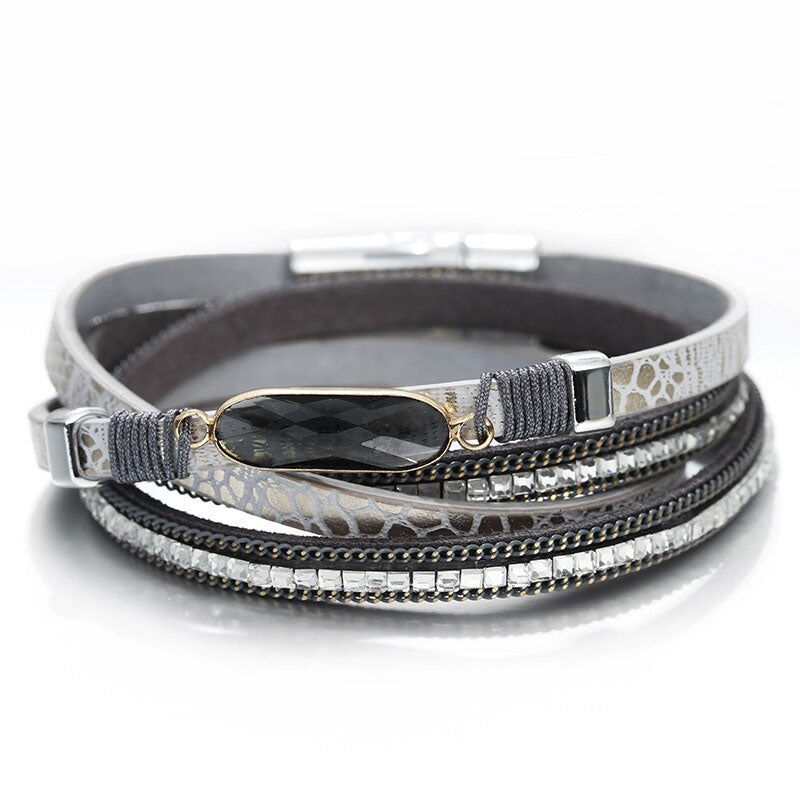Double Wrap Double Layer Bracelet
