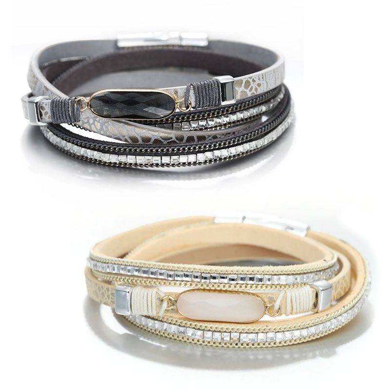 Double Wrap Double Layer Bracelet