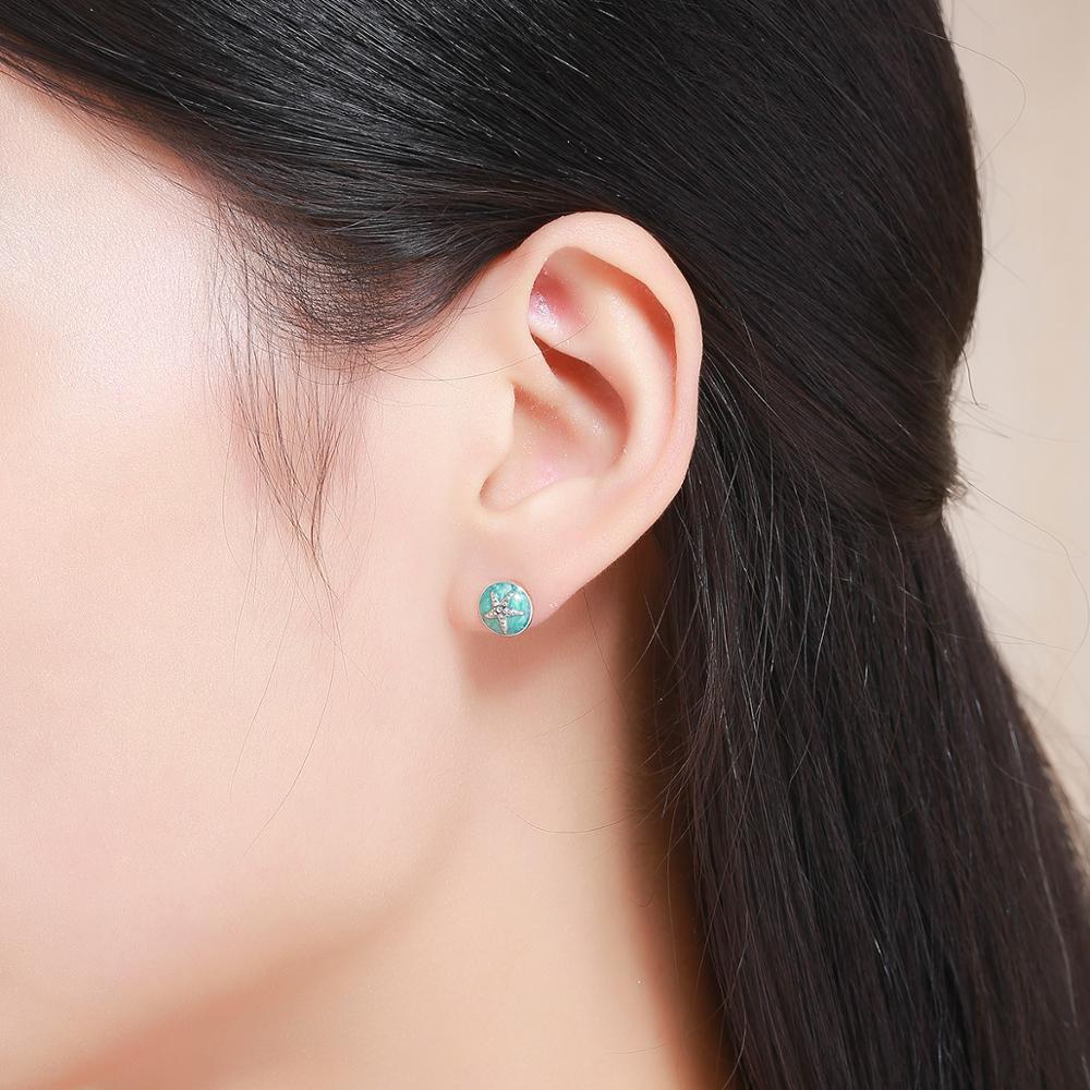 Sterling Silver Starfish On Water Stud Hypoallergenic Earrings