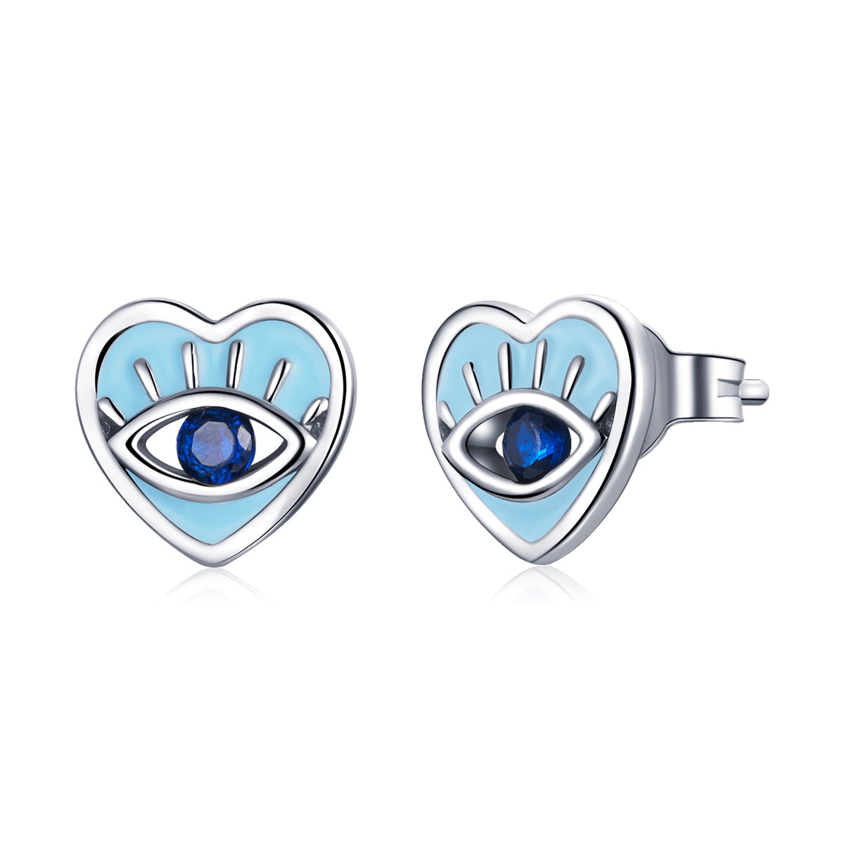 Sterling Silver Mythical Eye Stud Hypoallergenic Earrings