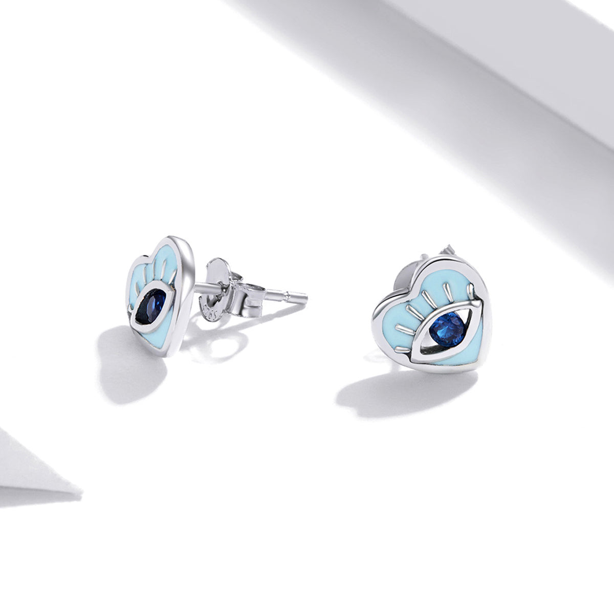 Sterling Silver Mythical Eye Stud Hypoallergenic Earrings