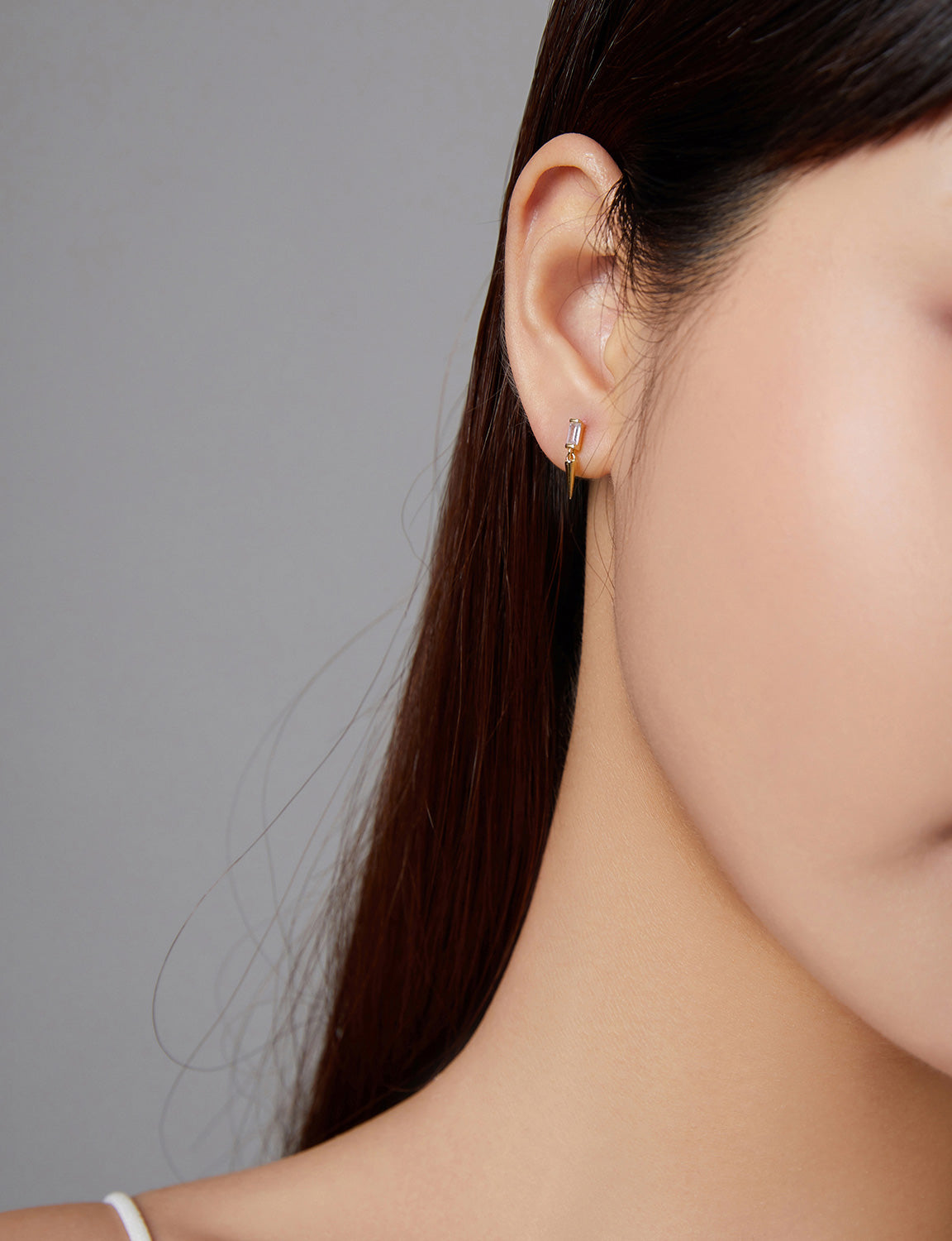 Sterling Silver Geometric Drop Stud Hypoallergenic Earrings