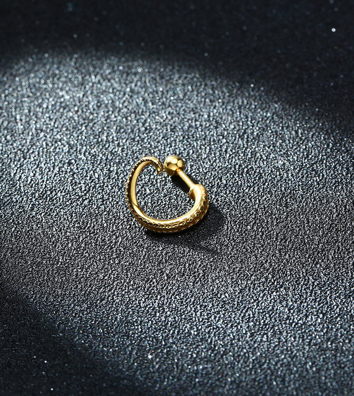 Stainless Steel Octopus Tentacle Screw Stud Earrings