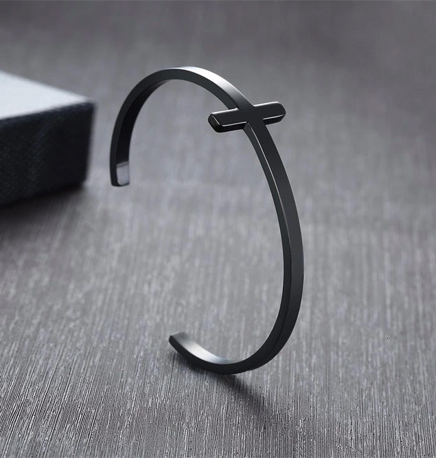 Stainless Steel Cross Cuff
