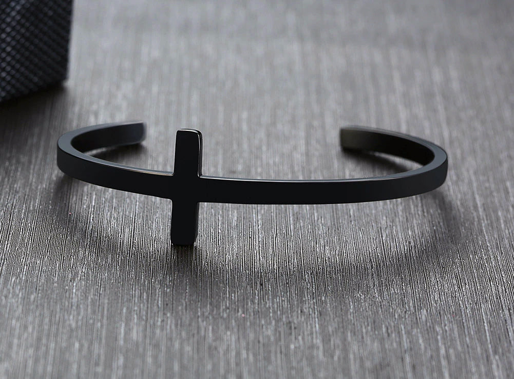 Stainless Steel Cross Cuff