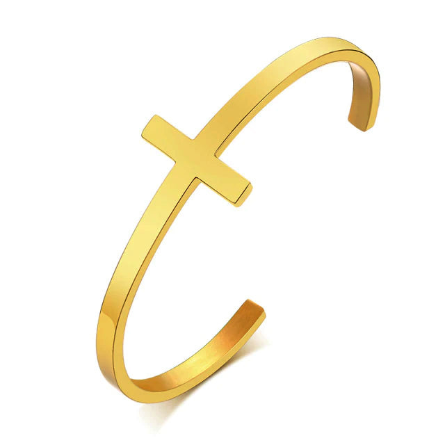 Stainless Steel Cross Cuff