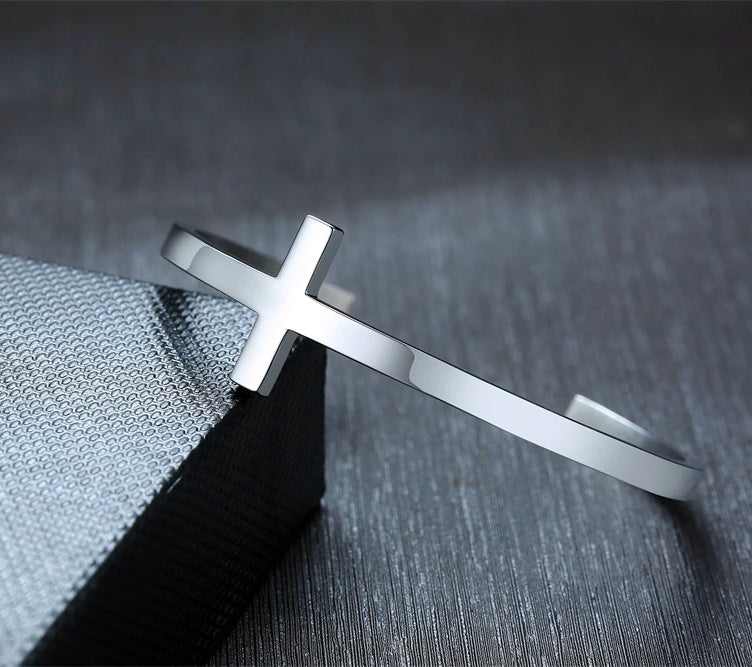 Stainless Steel Cross Cuff