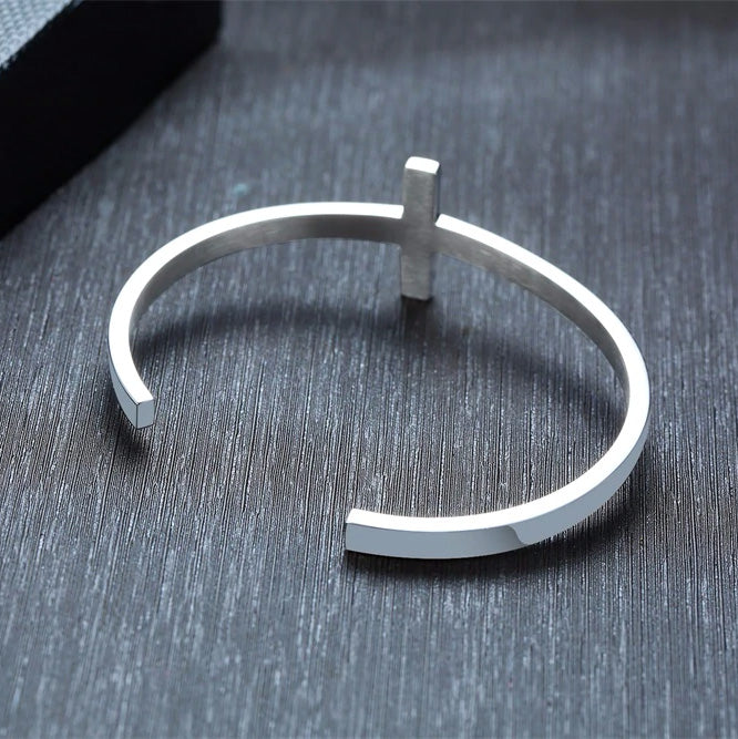 Stainless Steel Cross Cuff
