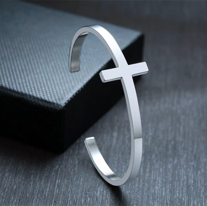 Stainless Steel Cross Cuff
