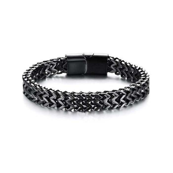 0.8cm Stainless Steel Double Row Foxtail Wheat Chain Bracelet