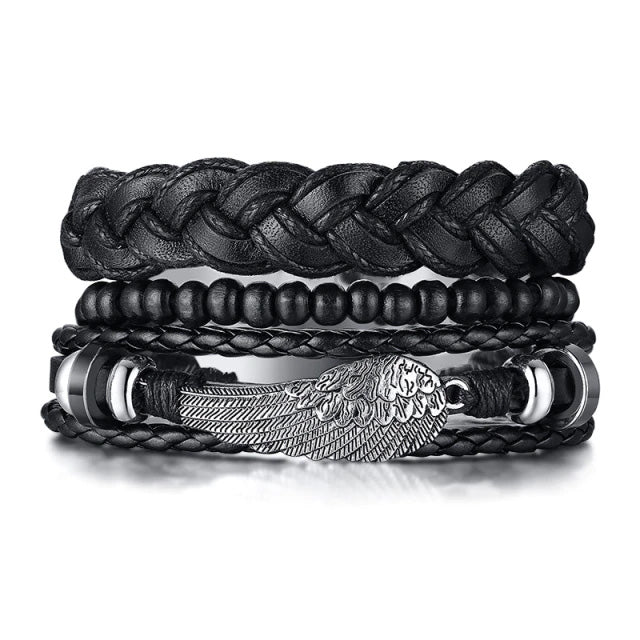 Leather Wing Multilayer Bracelet