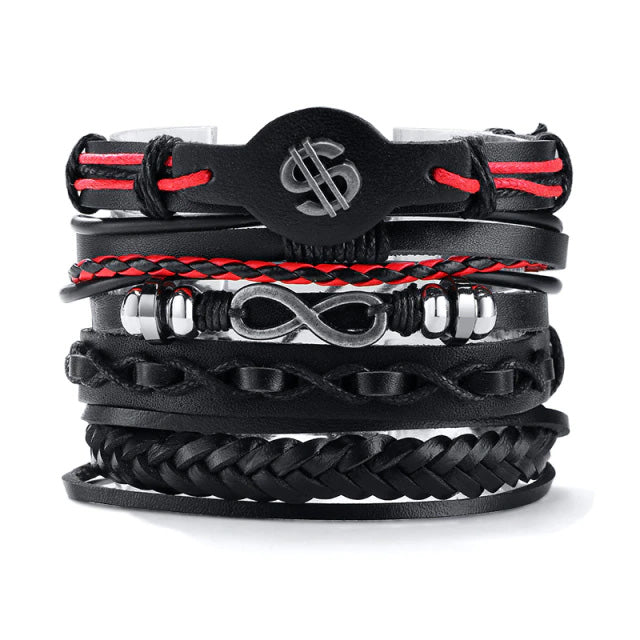 Leather Infinity Money Multilayer Bracelet