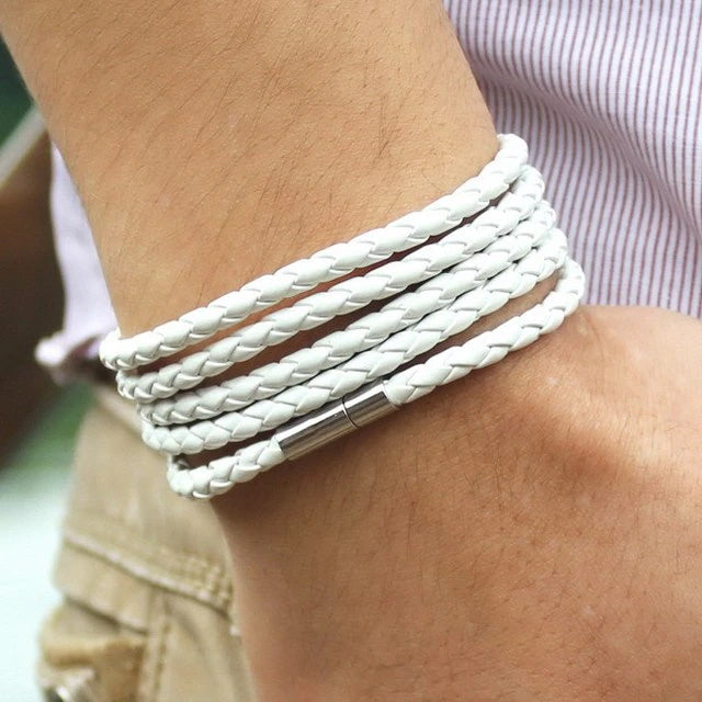 PU Leather Braided Wrap Multilayer Bracelet - Various
