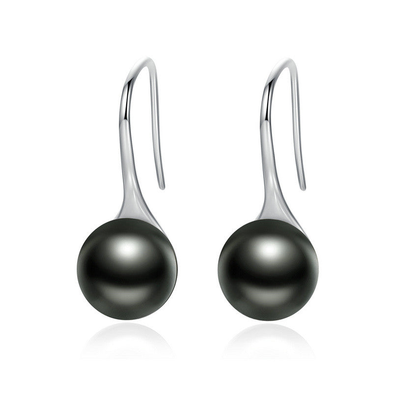 Sterling Silver Elegant Pearl Hook Hypoallergenic Earrings
