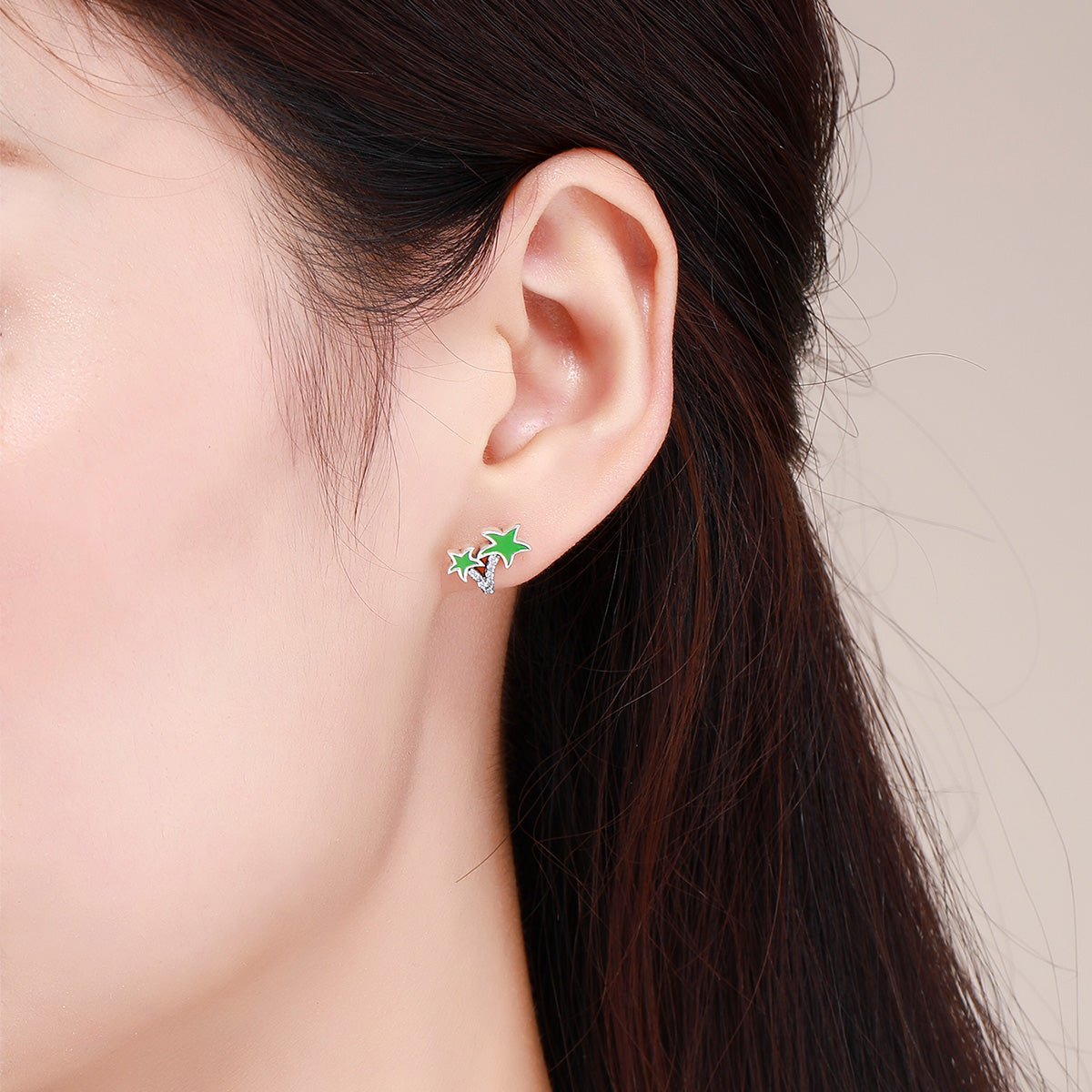 Sterling Silver Palm Tree Stud Hypoallergenic Earrings