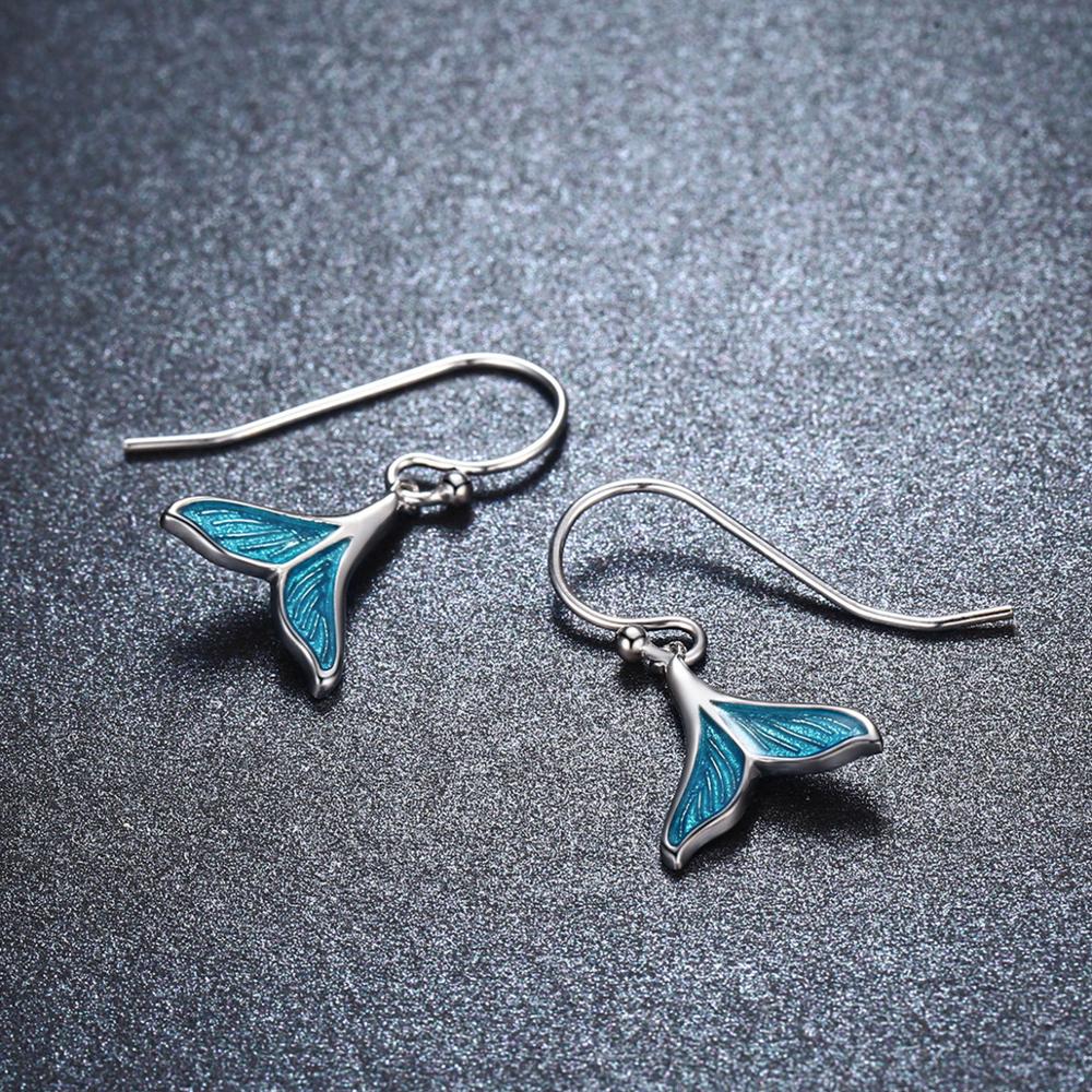 Sterling Silver Mermaid Tail Hook Hypoallergenic Earrings