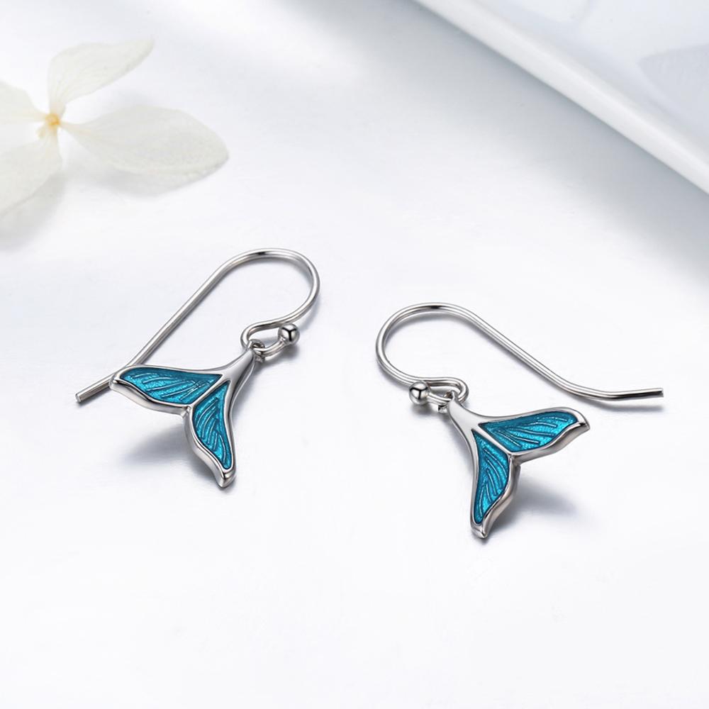 Sterling Silver Mermaid Tail Hook Hypoallergenic Earrings