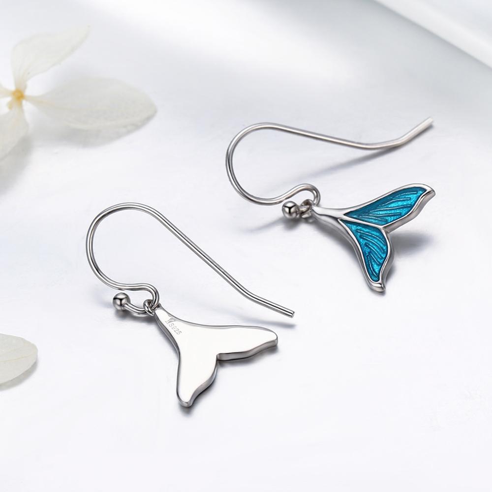 Sterling Silver Mermaid Tail Hook Hypoallergenic Earrings