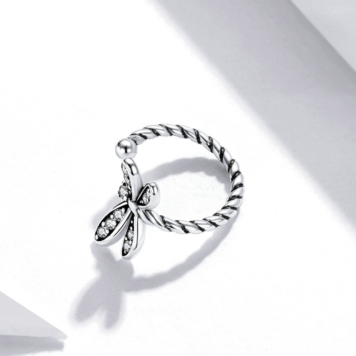 Sterling Silver Dragonfly Hypoallergenic Ear Cuff (Single)