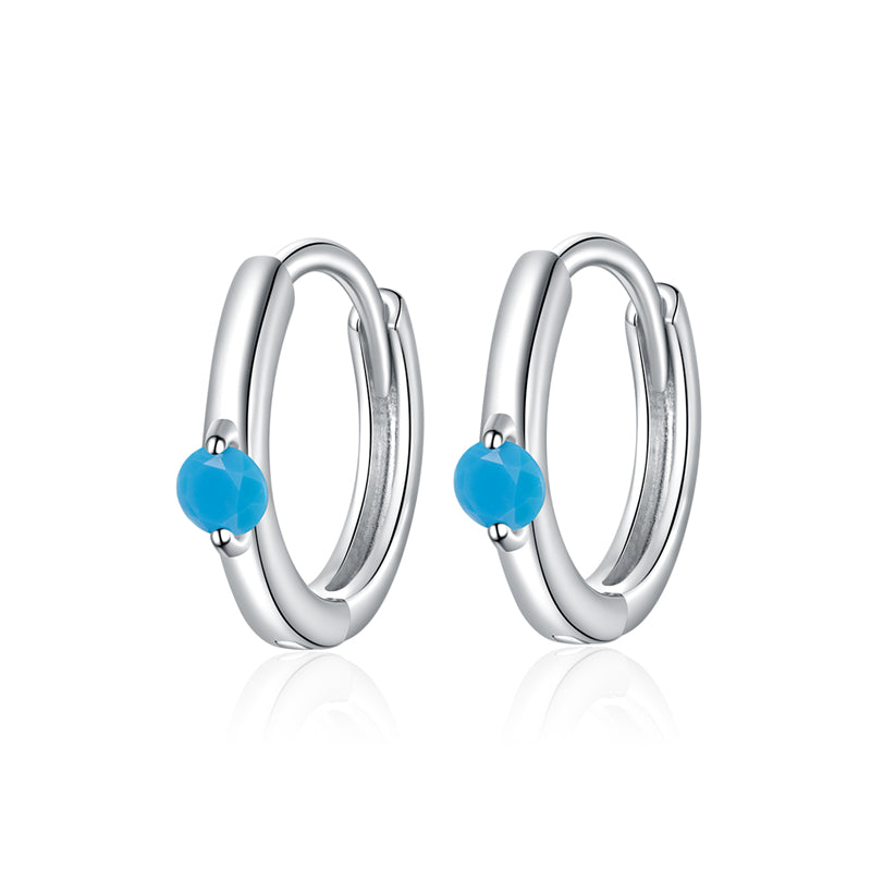 Sterling Silver Delicate Cubic Zirconia Huggie Hypoallergenic Earrings