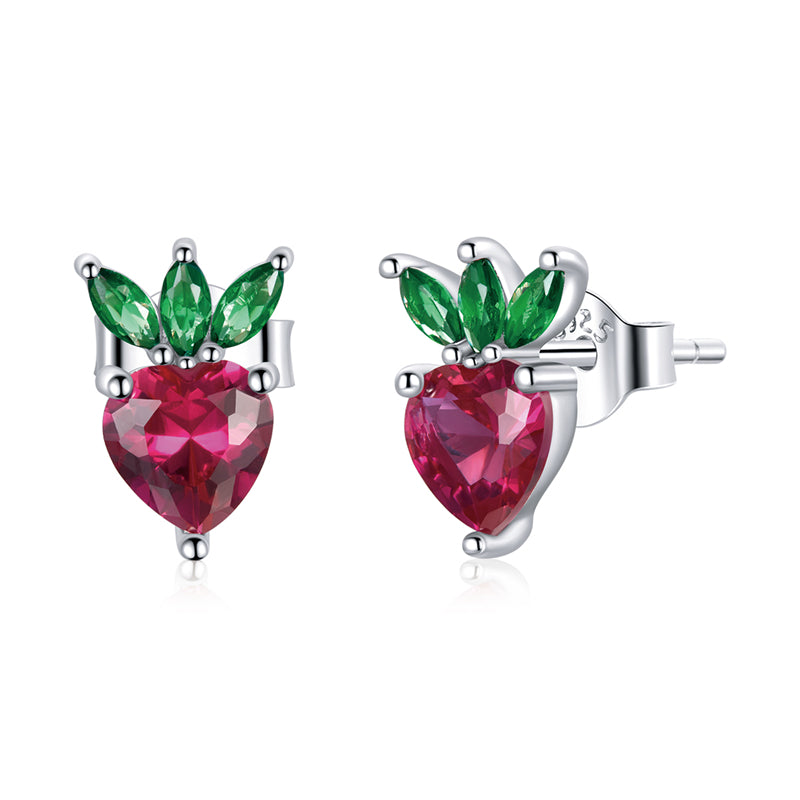 Sterling Silver Beetroot Stud Hypoallergenic Earrings