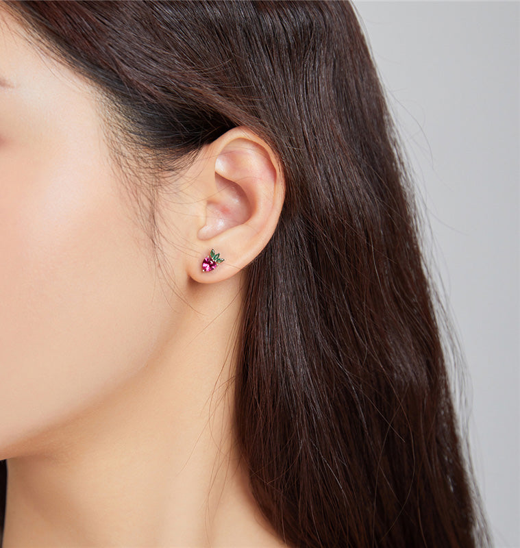 Sterling Silver Beetroot Stud Hypoallergenic Earrings