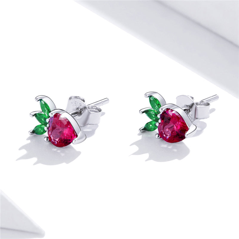 Sterling Silver Beetroot Stud Hypoallergenic Earrings
