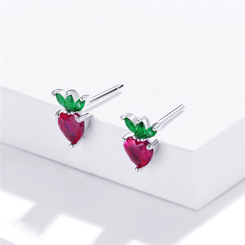 Sterling Silver Beetroot Stud Hypoallergenic Earrings