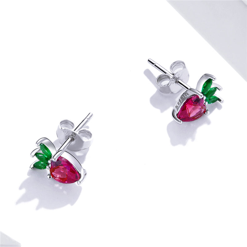 Sterling Silver Beetroot Stud Hypoallergenic Earrings