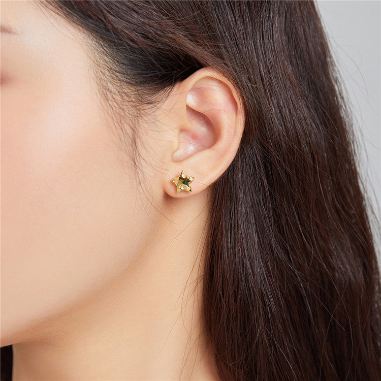Sterling Silver Comet Star Stud Hypoallergenic Earrings