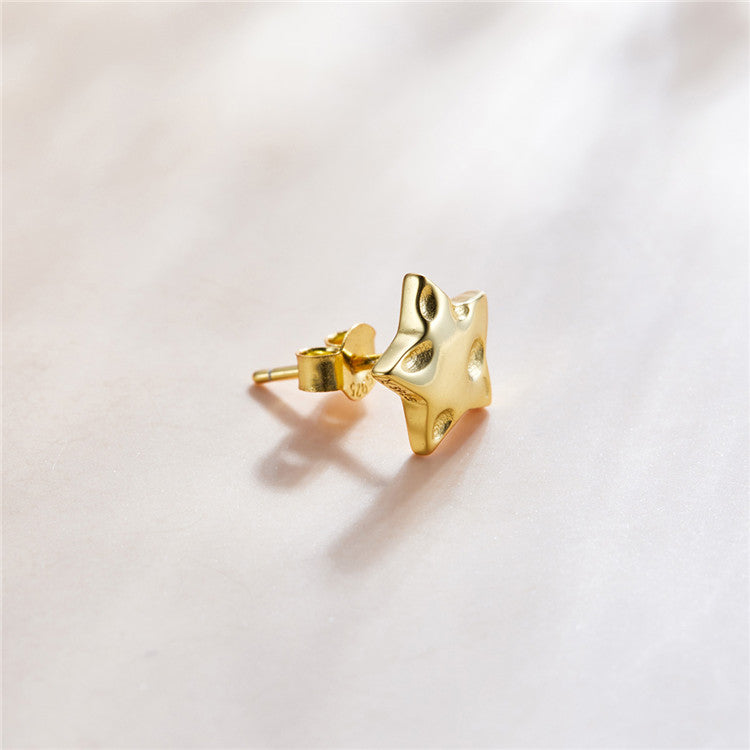 Sterling Silver Comet Star Stud Hypoallergenic Earrings