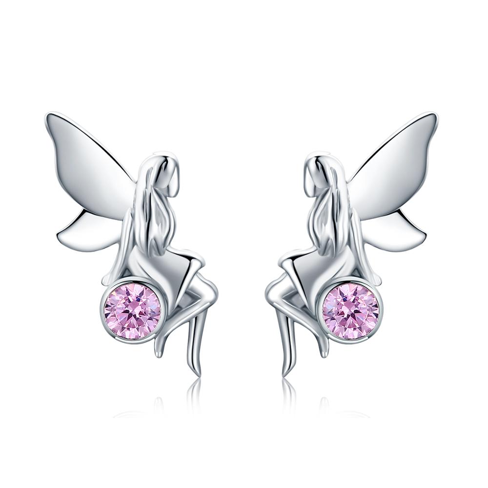 Sterling Silver Teen Fairy Stud Hypoallergenic Earrings