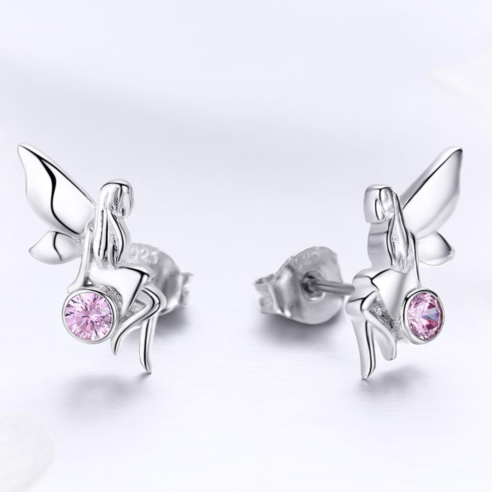 Sterling Silver Teen Fairy Stud Hypoallergenic Earrings