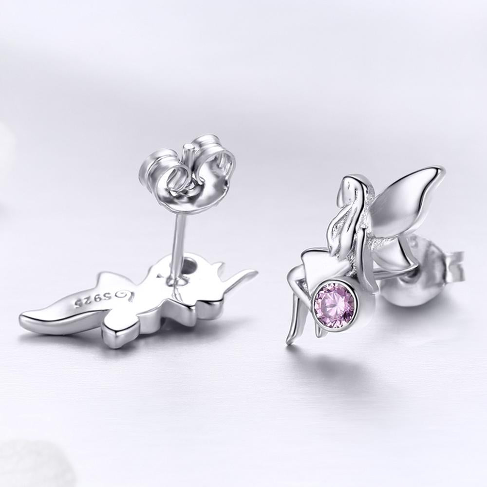 Sterling Silver Teen Fairy Stud Hypoallergenic Earrings