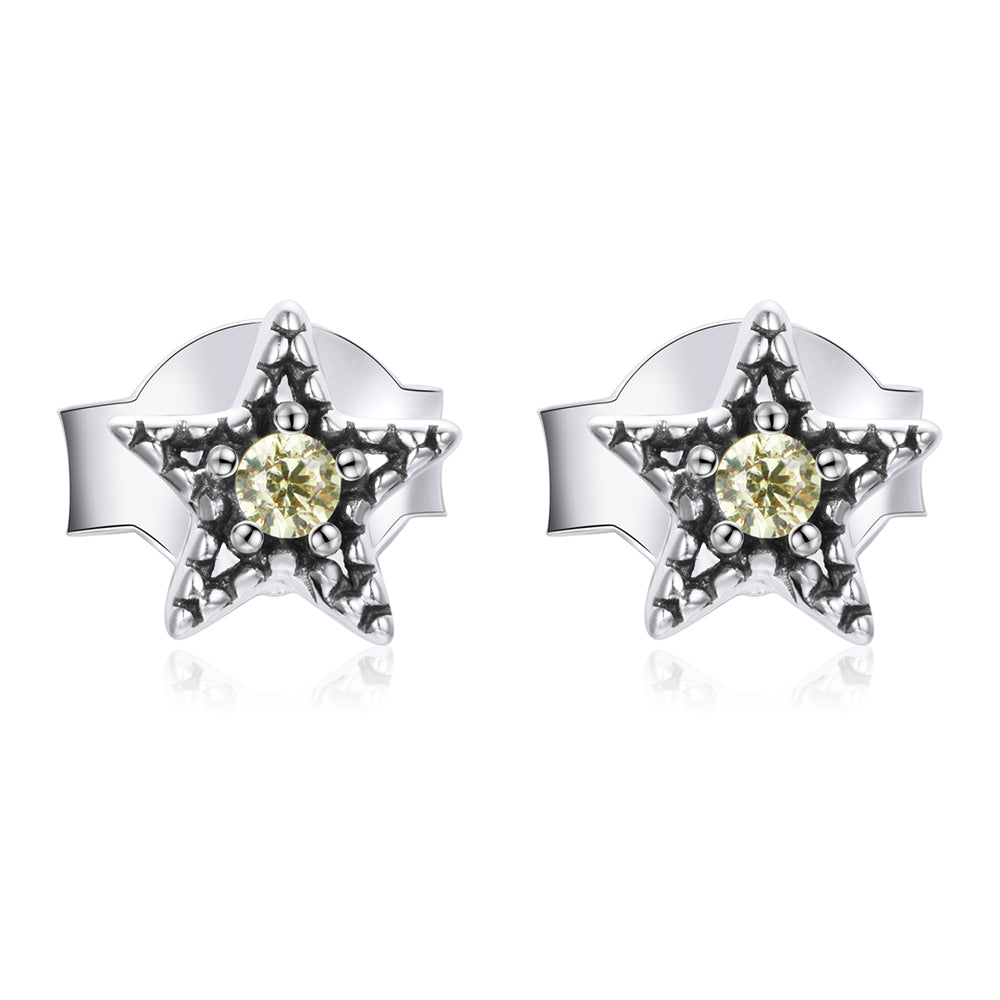 Sterling Silver Tiny Star Stud Hypoallergenic Earrings