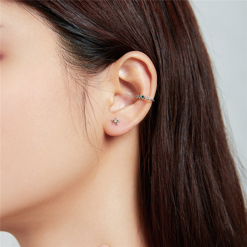 Sterling Silver Tiny Star Stud Hypoallergenic Earrings