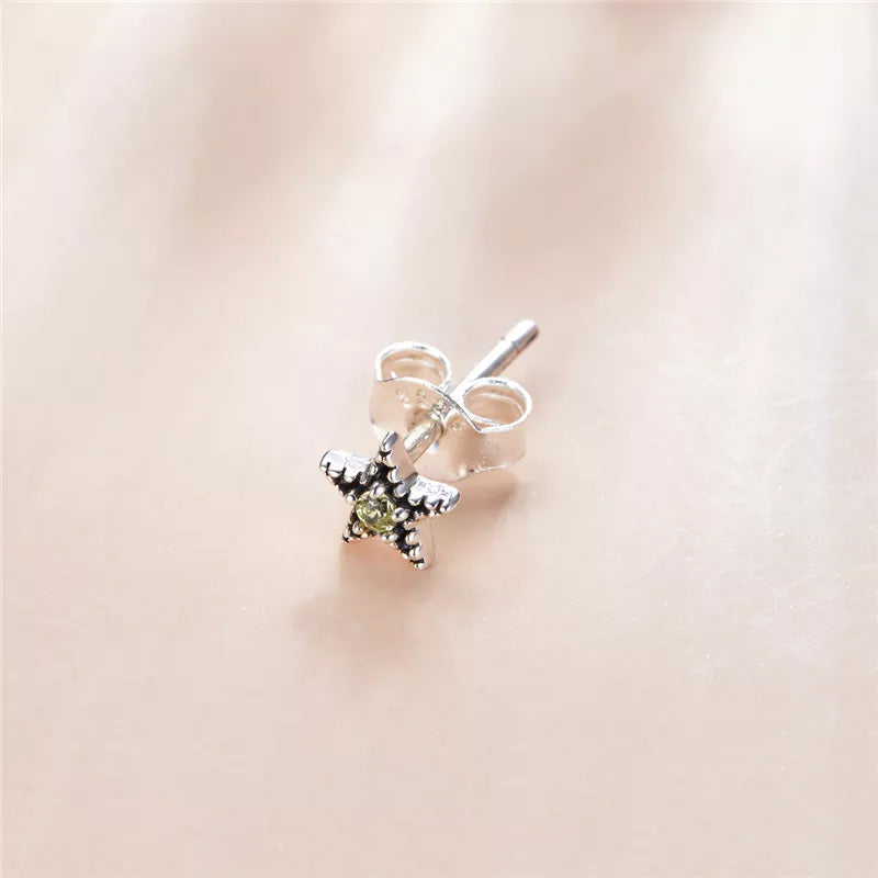 Sterling Silver Tiny Star Stud Hypoallergenic Earrings