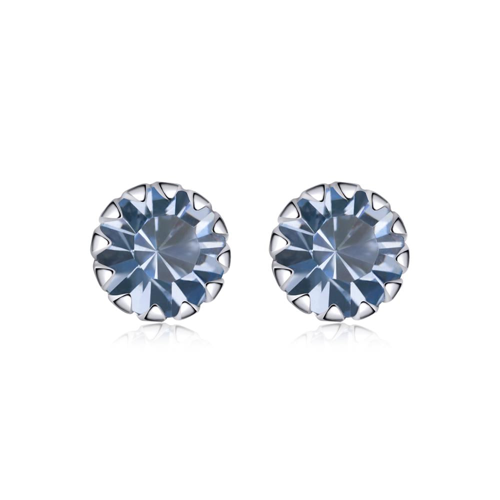 Sterling Silver Brilliant CZ Hypoallergenic Stud Earrings