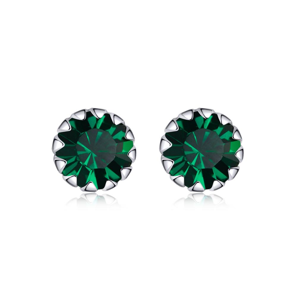 Sterling Silver Brilliant CZ Hypoallergenic Stud Earrings
