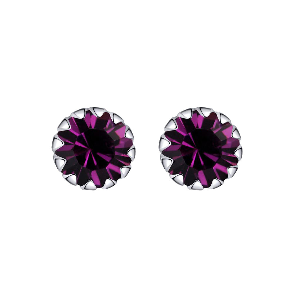 Sterling Silver Brilliant CZ Hypoallergenic Stud Earrings