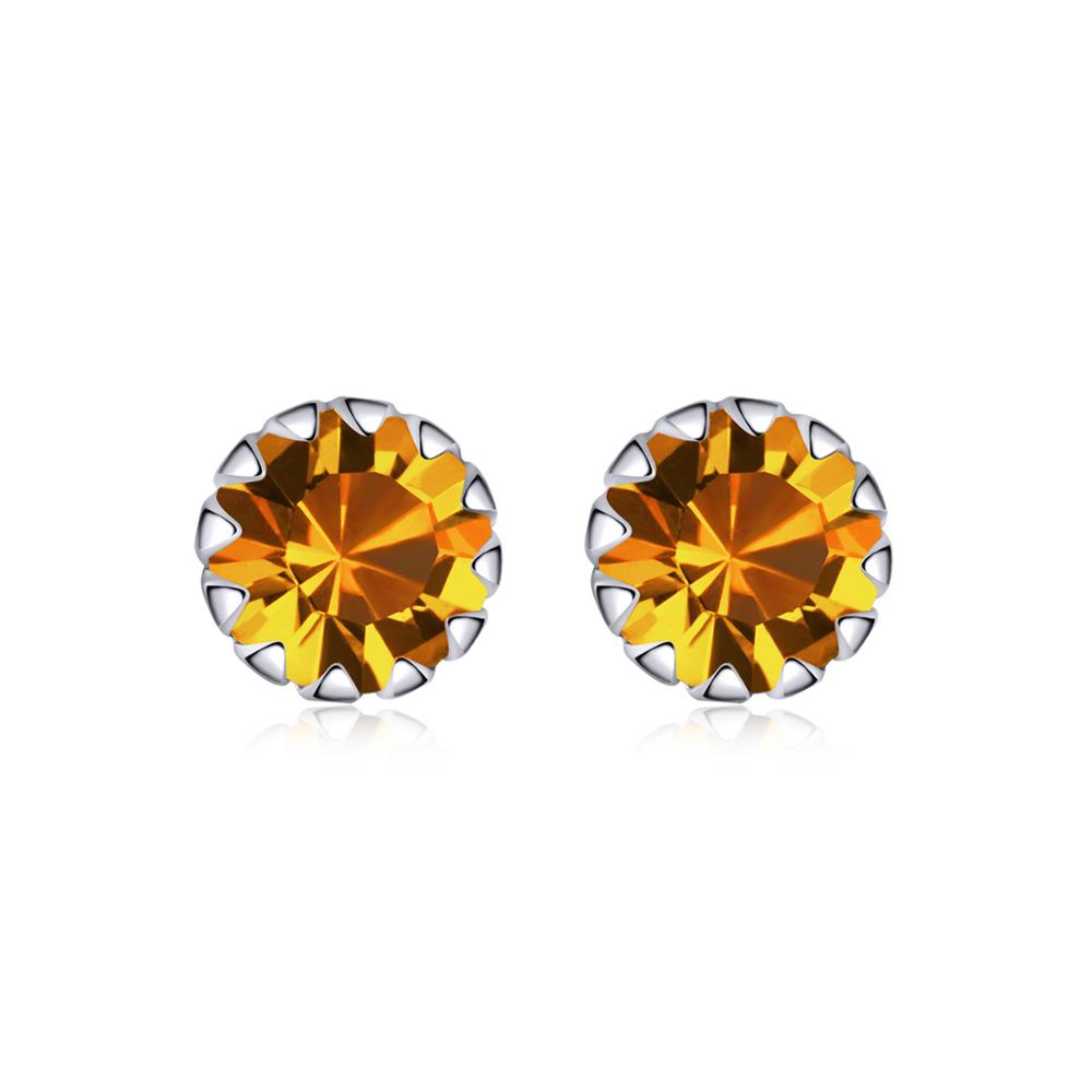 Sterling Silver Brilliant CZ Hypoallergenic Stud Earrings