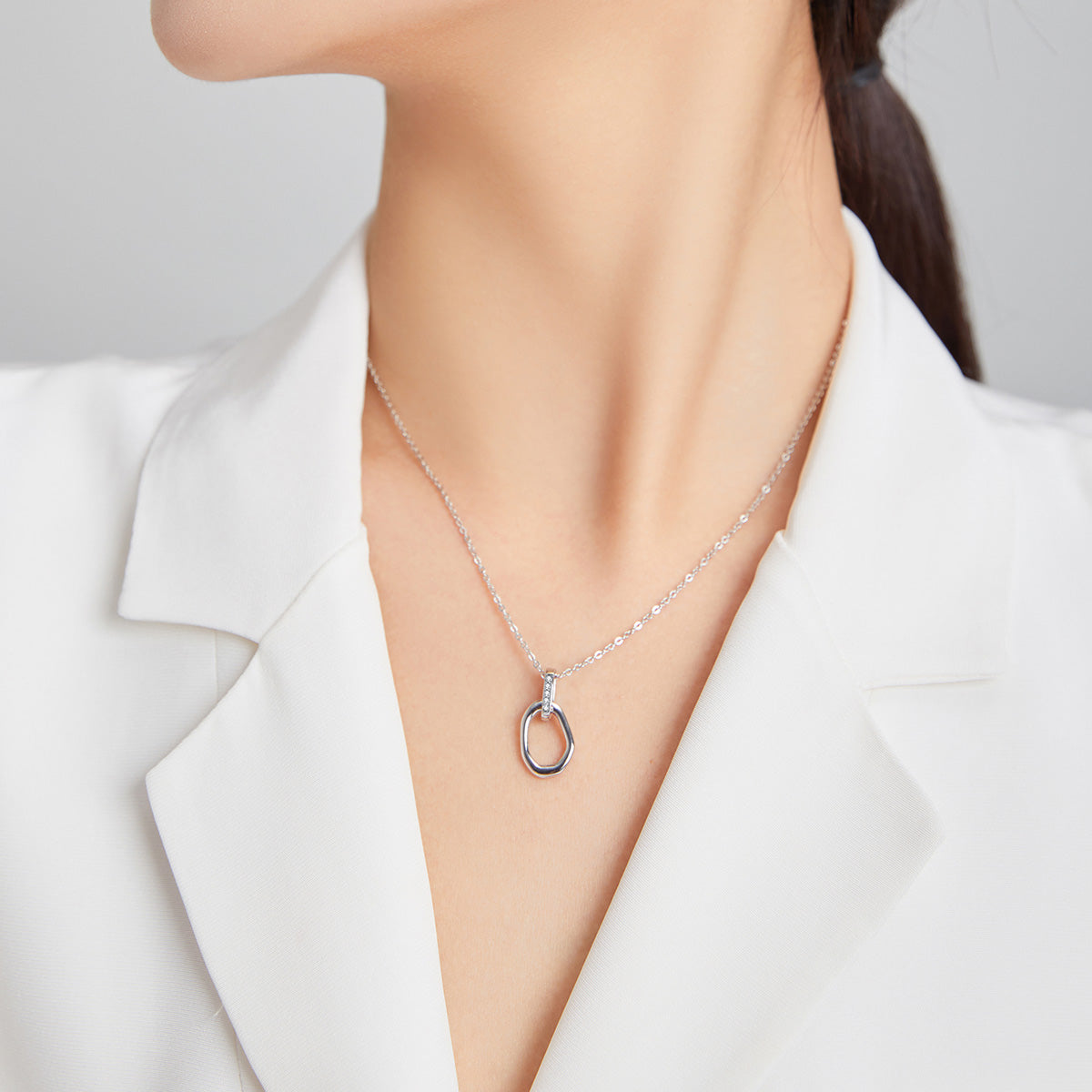 Sterling Silver Geometric Hypoallergenic Necklace