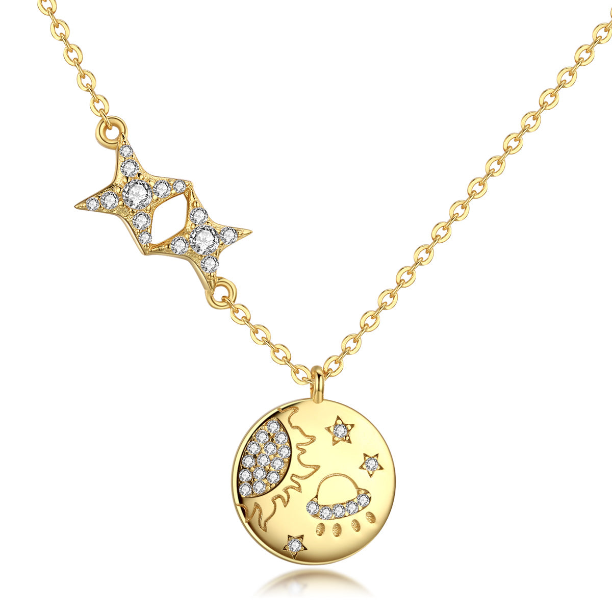 Sterling Silver Galaxy Hypoallergenic Necklace